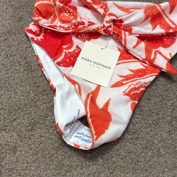 Mara Hoffman Goldie Red Multi Bikini Bottom - Picture 4 of 5
